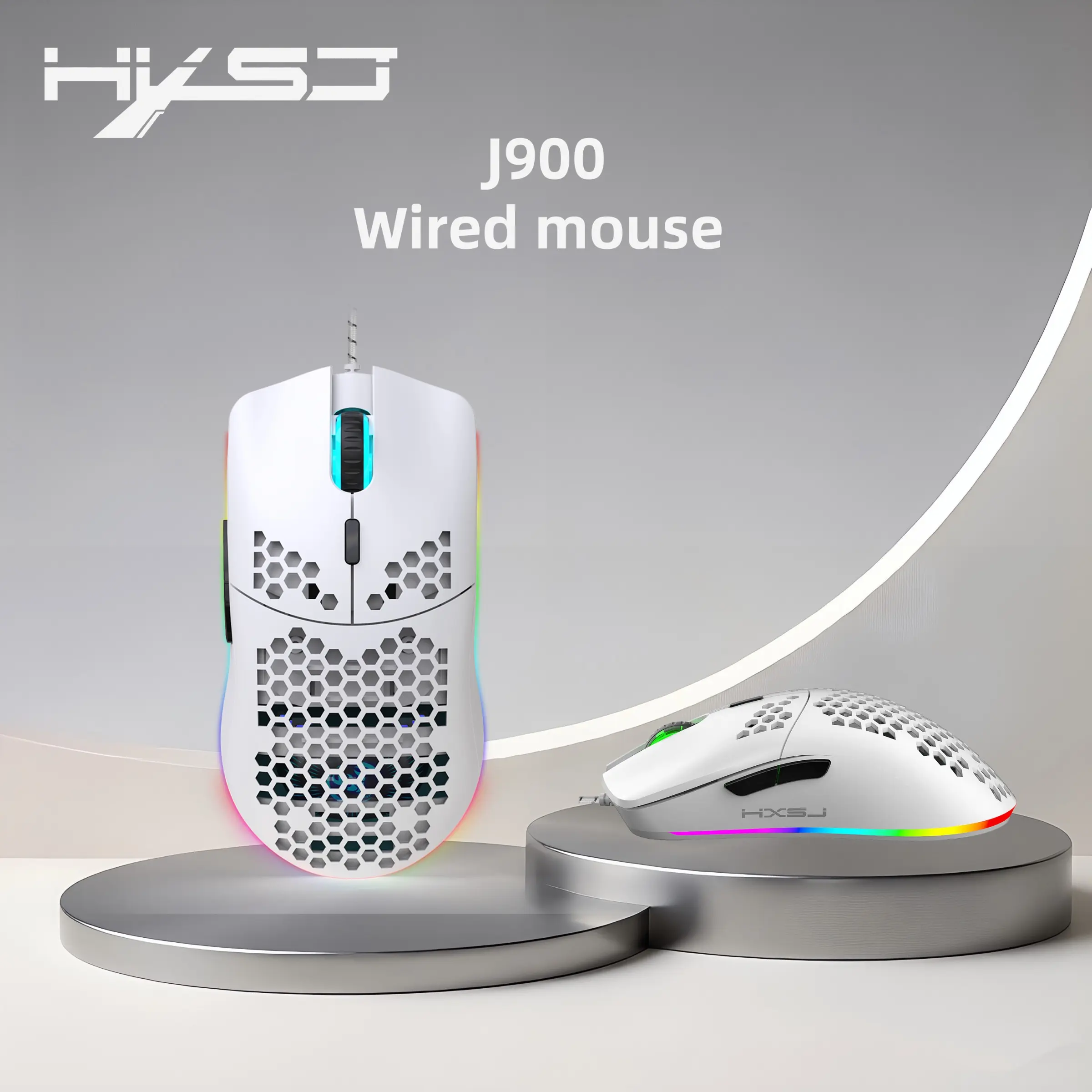 Hxsj-2026 New Wired Mouse, RGB Scroll Light, Gaming Mouse, Gaming Peripherals, Latest Model, Enhanced Performance, Ideal for Gamers & Office Use, Gaming Pc Accessories