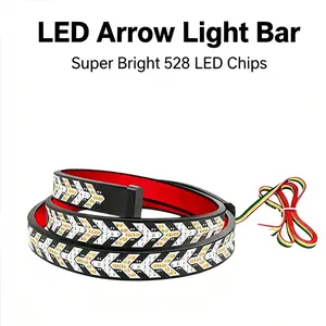 Name 60 Inch LED Tailgate Light Bar 528 Leds for Trucks Pickups SUVs RVs Super Bright Multiple Color Combinations Red Yellow