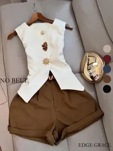 Women's Casual Sleeveless Top and Short Pants Set, Perfect for Daily Wear, Comfortable and Stylish for Women