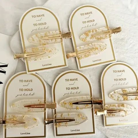 2 Pcs Elegant Bridesmaid Hair Clips, Perfect Proposal & Romantic Gift, Set Includes 2 Pieces with Random Card, Bridal Hair Accessories, Wedding Hair Decor, Fashion Hair Accessories, Clips for Hair