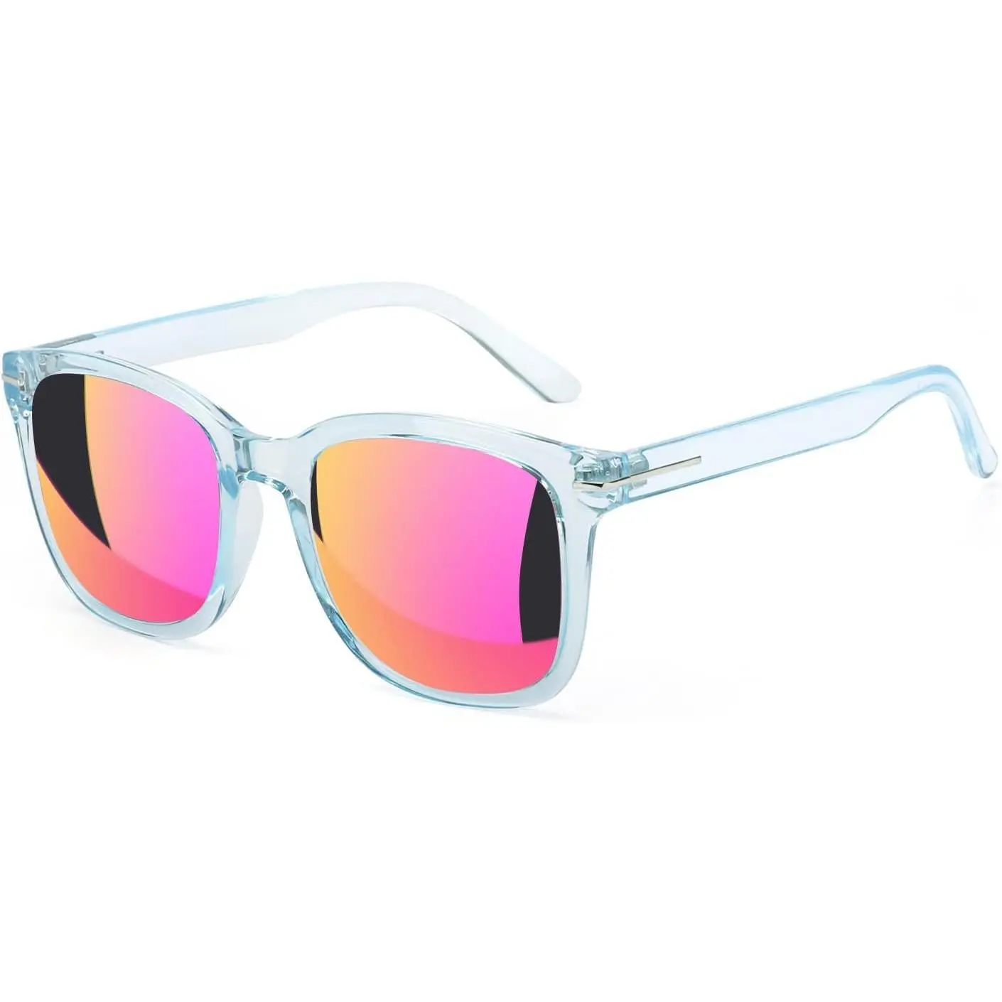 A74 Transparent Blue Frame/Pink Purple Mirrored Po