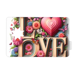 Love 4 pack Credit Card Skin Custom Vinyl Sticker for Debit Cards with Die Cut Star Chip Design 3.3" x 2.1" Perfect Fit Protective Cover