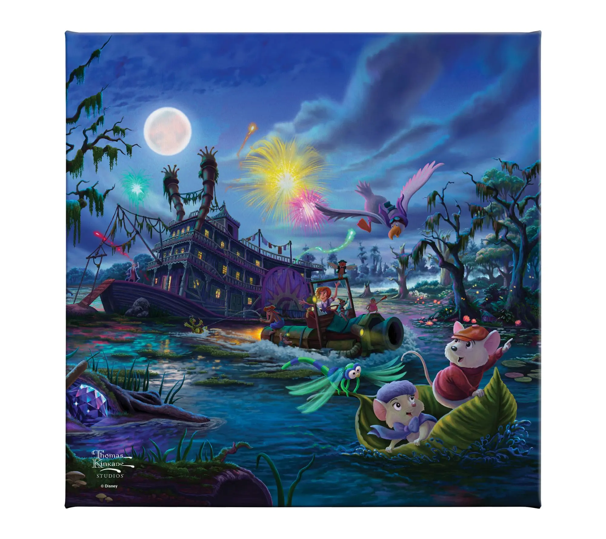Thomas Kinkade Disney The Rescuers - 14" x 14"Gallery Wrap