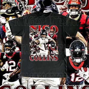 Nico Collins Shirt, 90s Graphic Tee Unisex Bootleg Retro Shirt