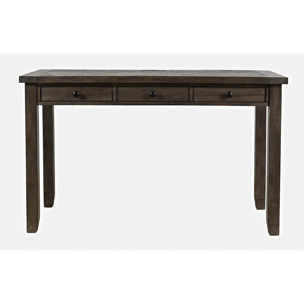 Madison County Rustic Reclaimed Solid Wood Farmhouse USB Charging Desk