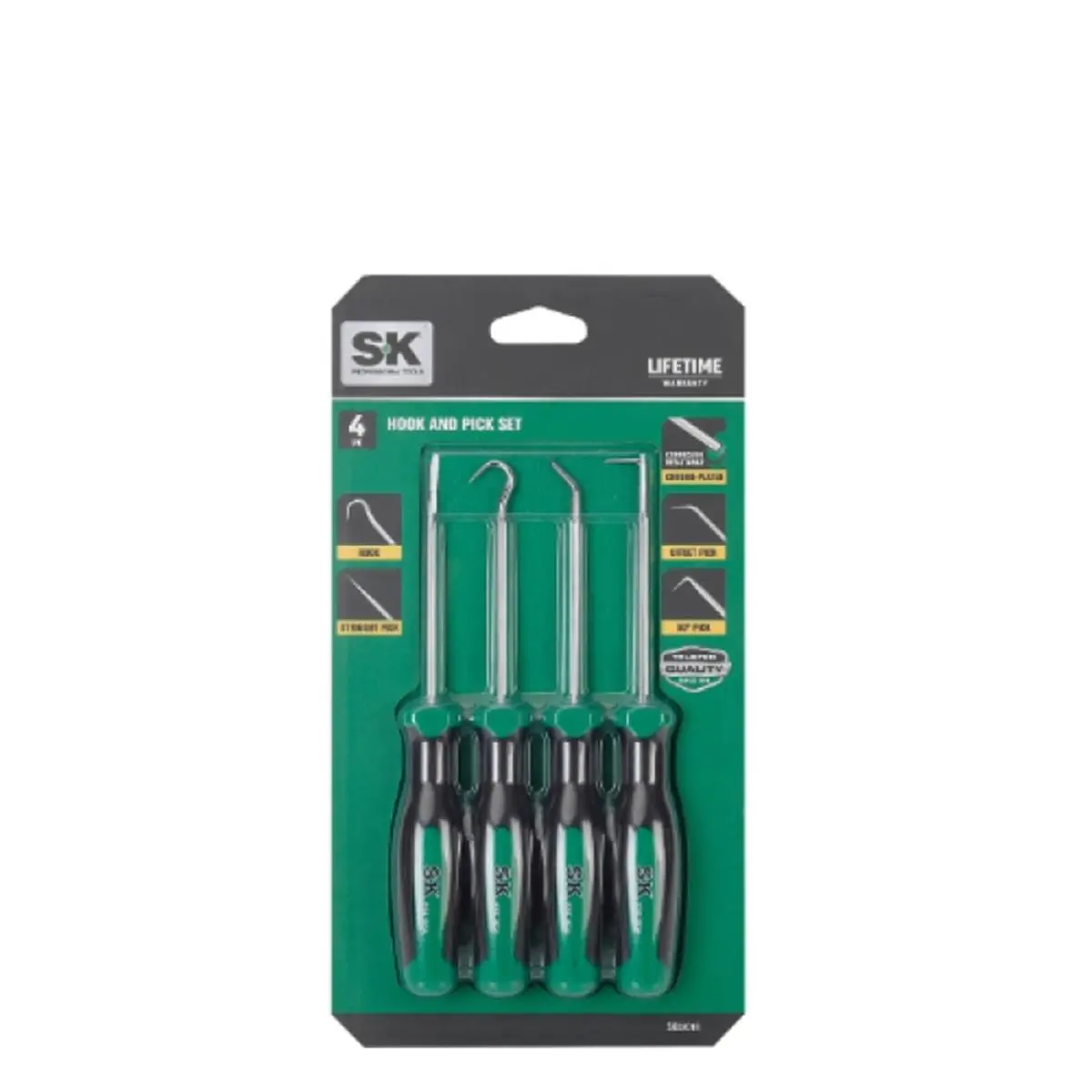 212 MAIN 4-Piece Hook & Pick Hand Tools Kit, Corrosion-Resistant Chrome-Plated Steel with Ergonomic Handles for DIY and Outdoor Recreation, Hand Tools Kits