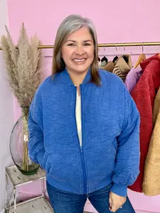 Washed Denim Bomber Jacket