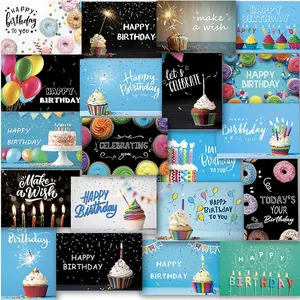 120 Happy Birthday Cards with Envelopes, Birthday Cards Bulk with Short  Message Inside, 20  Designs, 4x6 inches, Birthday Cards Assortment for Business and Personal