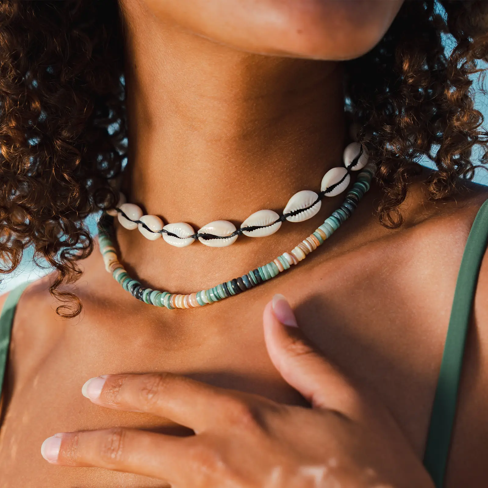 Black Cowry Shell Necklace Black Cowry Shell Necklace