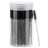 【Black Friday】100pcs Disposable Eyelash Brushes, Glitter Handle Brow Brush for Lash Extensions, Eyelash Brush with Container Included
