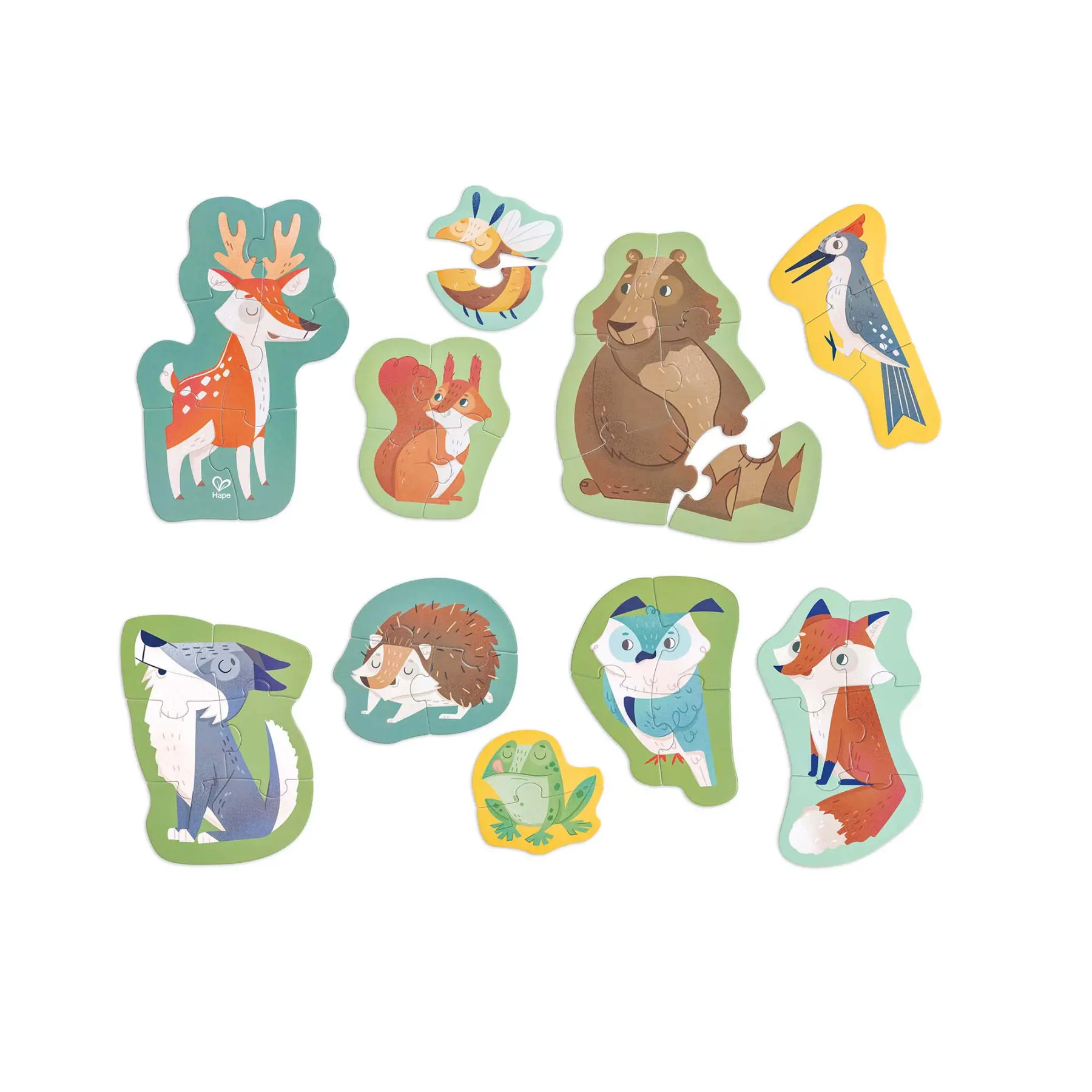 Hape Wooden Woodland Friends Puzzle - Kids' Developmental Early Learning Toy