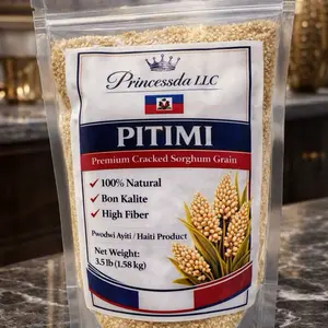 Princessda LLC Pitimi Premium Cracked Sorghum Grain 100% Natural Bon Kalite High Fiber 3.5 lb 1.58 kg