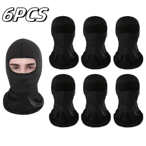 6 Packs Ski Mask for Men Balaclava Full Face Shiesty Mask Breathable Summer Windproof Hood for Motorcycle Snowboard