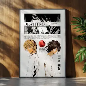 Death Note Anime Poster - Light Yagami Anime Manga Poster - Japanese Wall Decor - Anime Wall Print