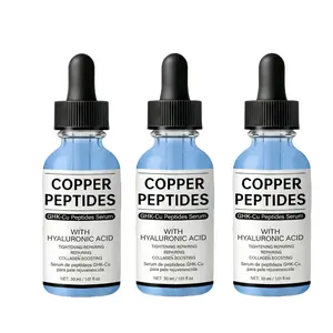 2pcs 3pcs GHK-Cu Copper Peptides Facial Serum 30ml, Hyaluronic Acid Collagen Boosting Repair Tightening Anti-Aging Face Serum