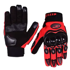 Motorcycle Gloves for Men, Touchscreen Cycling Gloves Outdoor Sport (Moto-Red)