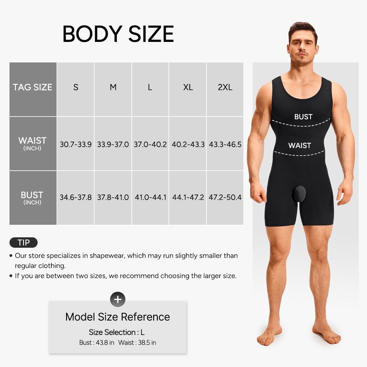 【Nebility】Men's  Upgraded New Fabric High Compression One-piece Shapewear U-Neck Men's Bodysuit With Abdominal Compression and Body Curves Improvement, Perfect for Gym & Workouts,fathersdaygift