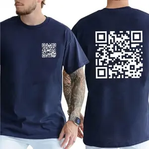 Funny "Fu" QR Code 2 Sided T-Shirt, Funny Tee Shirt Unisex Classic Cotton Collar