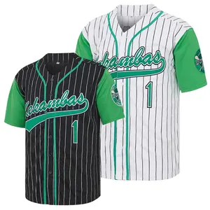 Men's Baseball Jersey Jarius "G-Baby" Evans #1 White Black Classic Movie-Inspired Jekambas Striped Jersey Trendy Street Style Must-Have for American Sporty Outfits Sewing Embroidery Large Size S-3XL Outdoor Sportswear Festival Gift