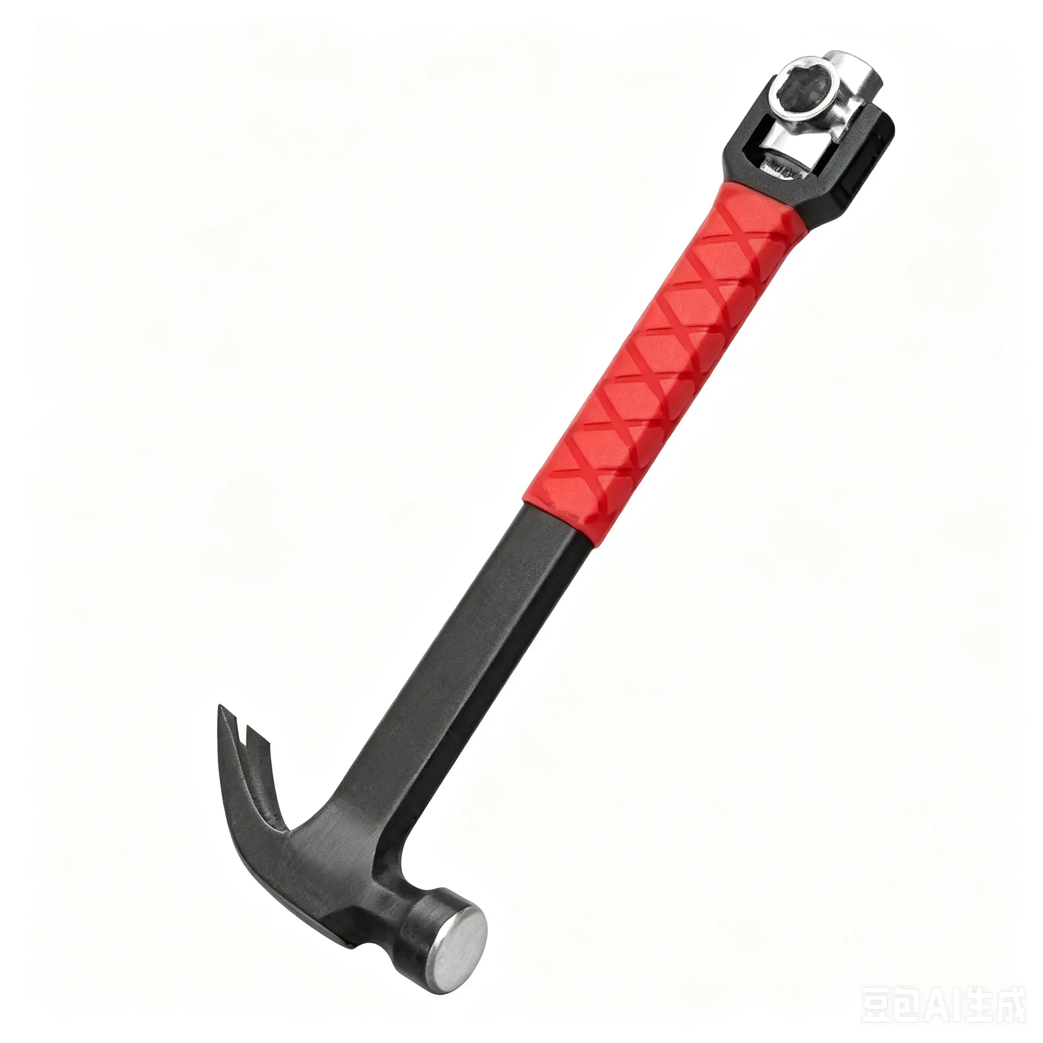 Multifunctional Woodworking Claw Hammer, Adjustable Head Installation Hammer, One-Piece Forged High Hardness Manganese Steel Hammerhead, Built-In Socket Wrench, Nail Puller, Carpentry Hand Tool for Woodworking, Home Repair, DIY and Professional Use
