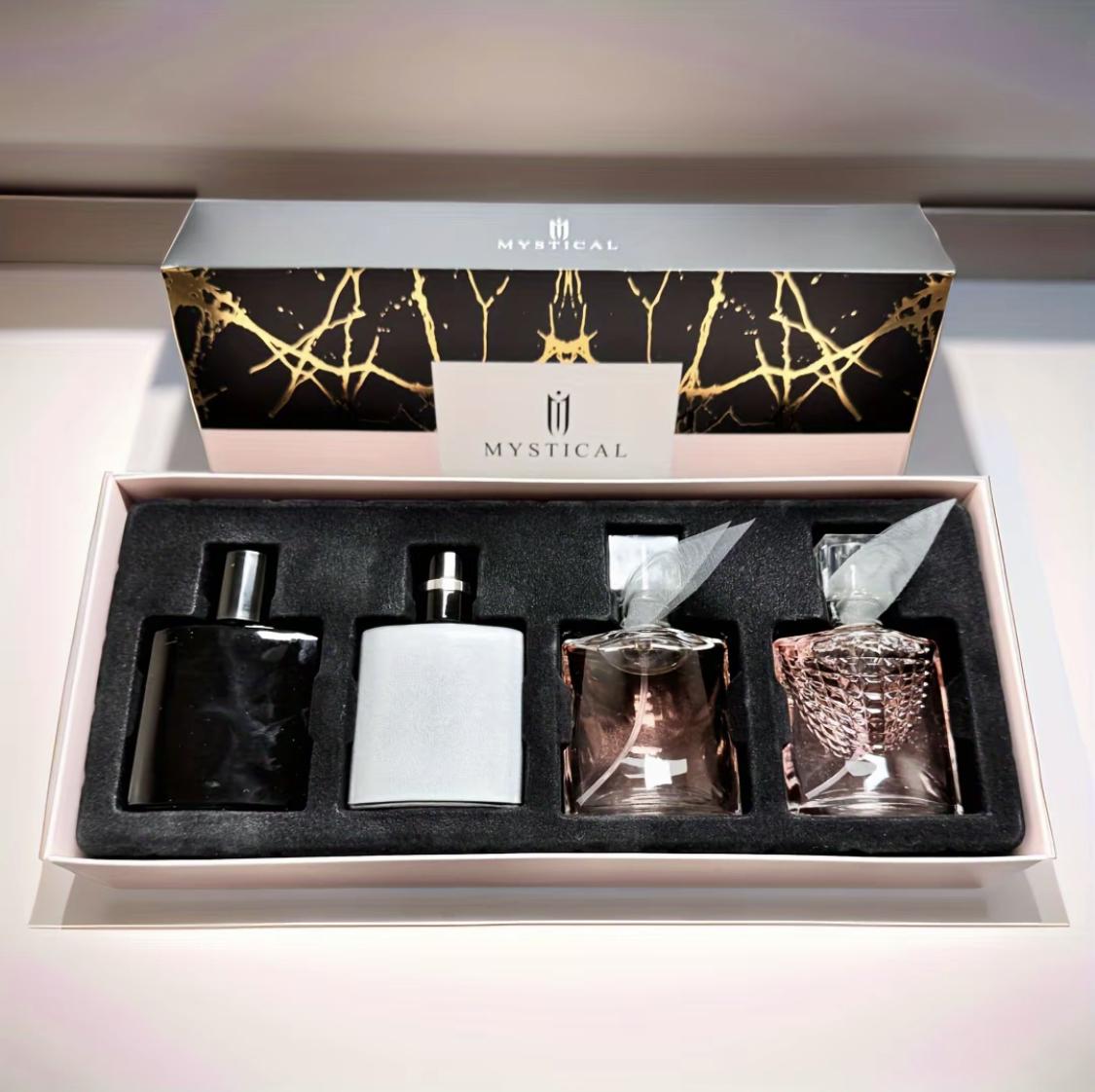 Women's Mini Perfume Gift Set - 30ml*4 - Natural Floral & Fruity - 4 Unique Fragrances - let you release the unique charm of women - fragrance does not repeat every day - pheromone perfume - ok perfume