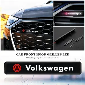Volkswagen Jetta Mk6 Golf 5-7 Passat 3b7 601 171 B5-B7 Engine Grille LED Emblem Light Waterproof Sunproof Decoration Accessories