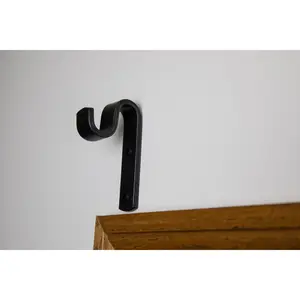 Curtain Rod Brackets - Double or single rod - Wrought Iron - Set of 2 - Amish made