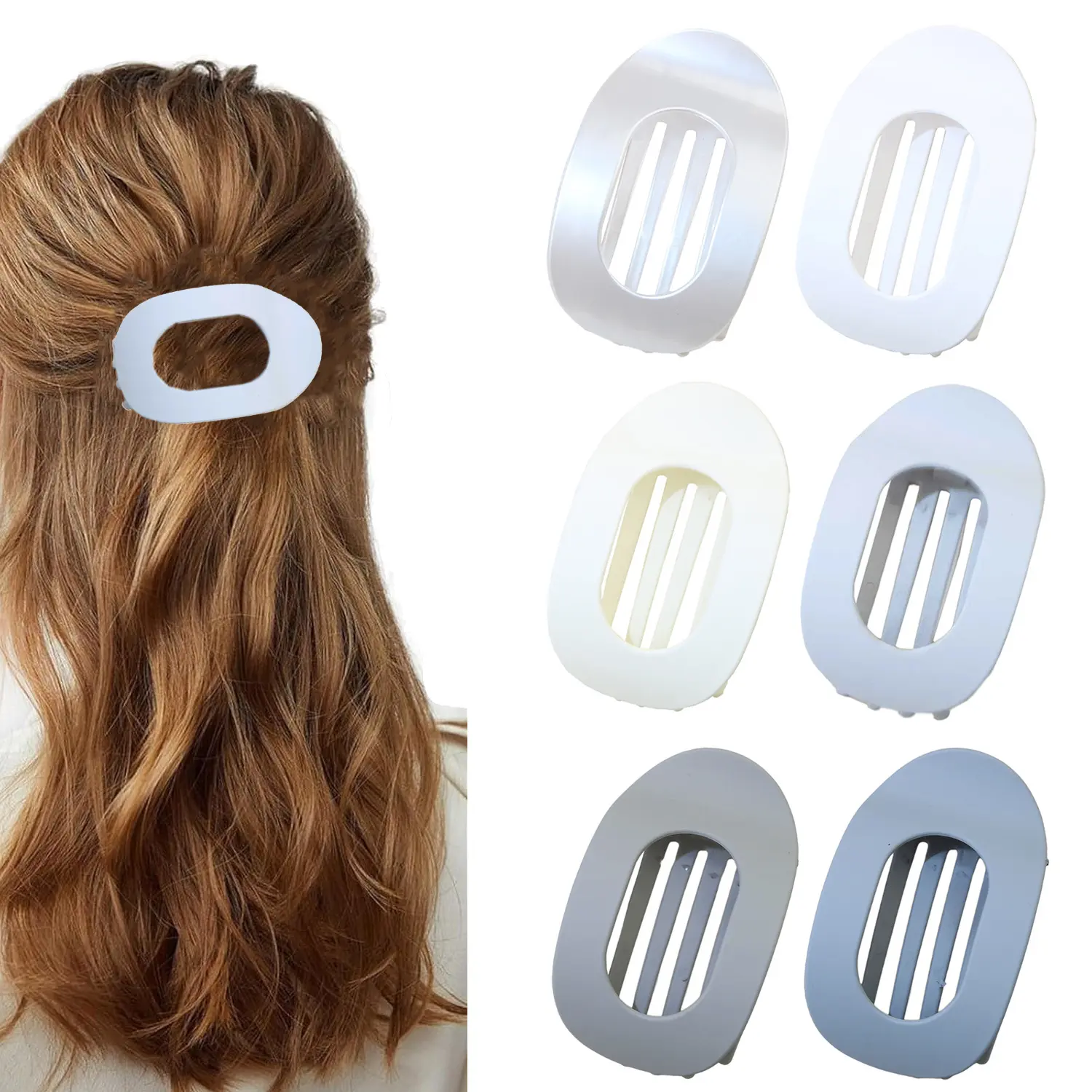 6 piece set J (oval duck clip)