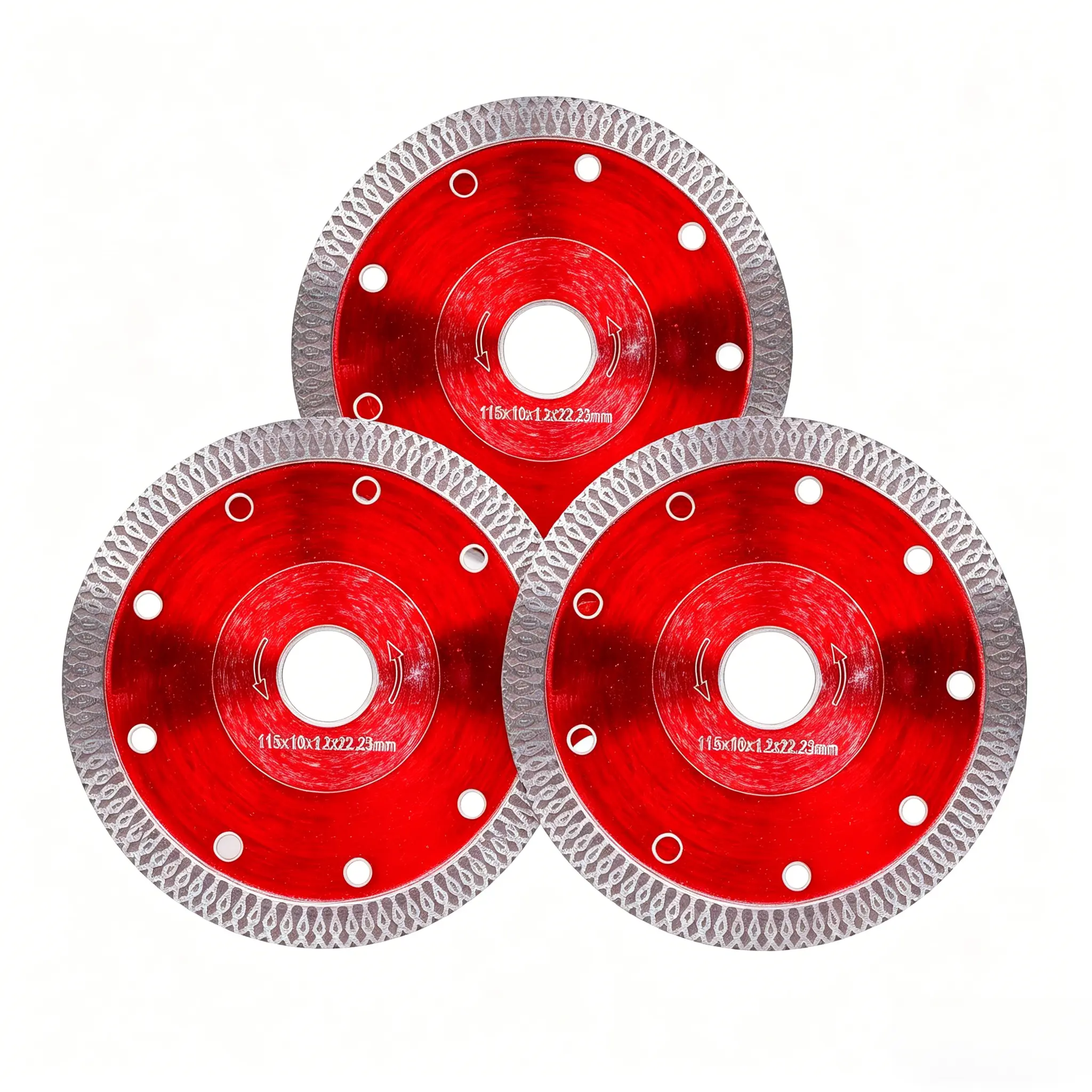 3Pcs Indestructible Diamond Cutting Discs, 4.5-Inch Super Thin Saw Blades for Angle Grinders - Dry Cutting, Precision Cutting for Tiles, Bricks