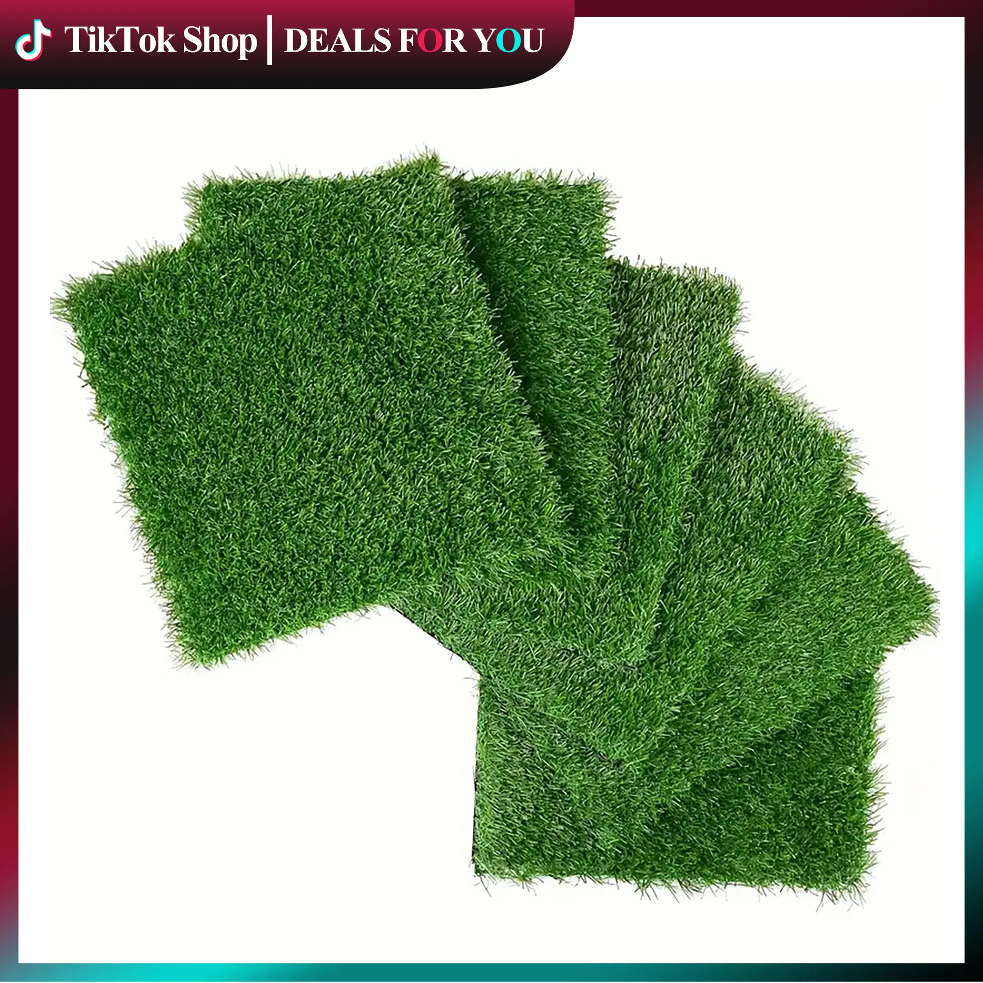 ZUGELAN 36 PCS 12x12 in Interlocking Faux Greenery Grass Deck Tiles - Decorative Artificial Lawn Flooring, Natural Look, Decoration Items for Patio, Backyard