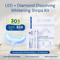 LED + Diamond Dissolving Whitening Strips Kit