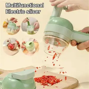4-in-1 Handheld Electric Vegetable Cutter Set