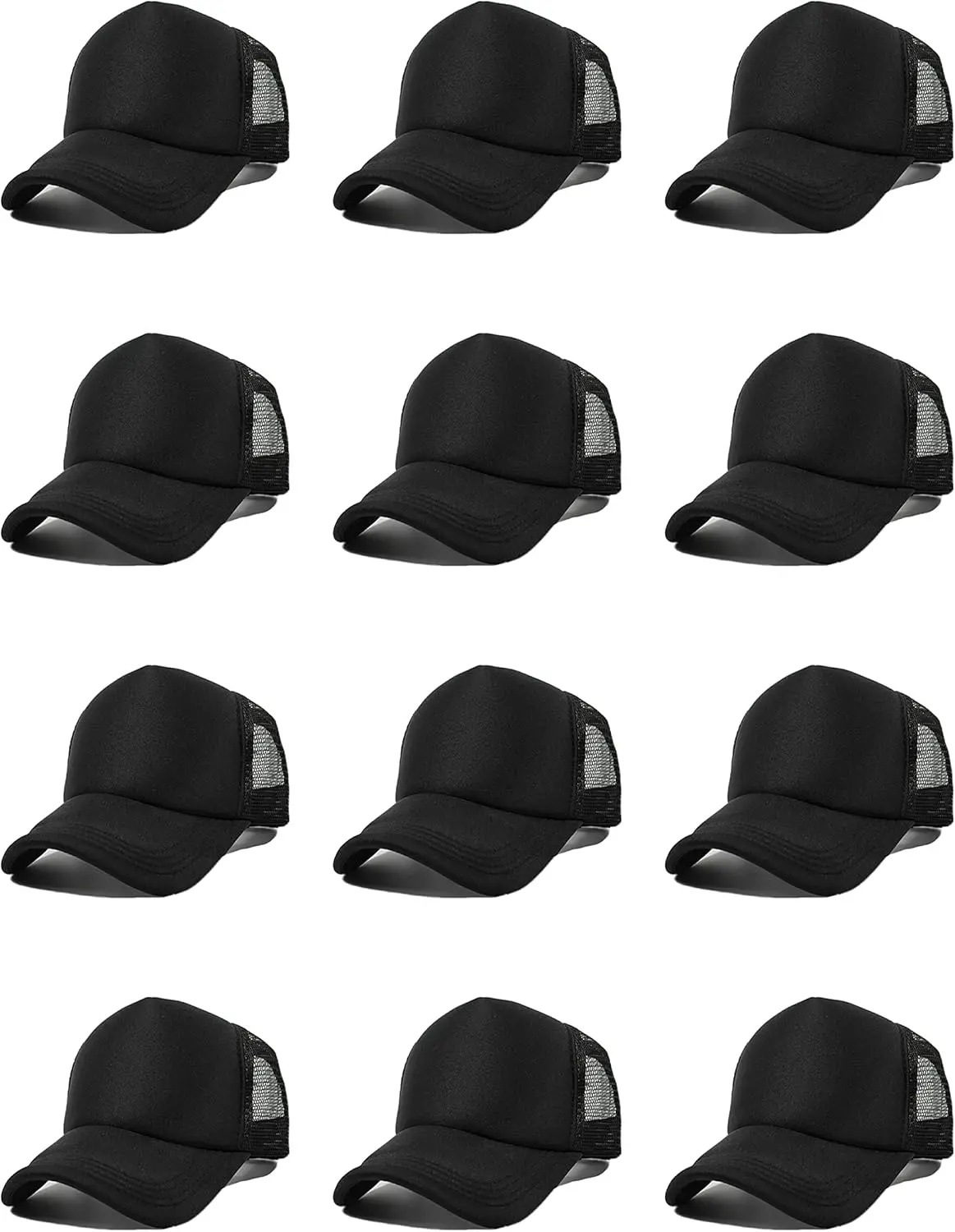 12 Pack Sublimation Hats for Men Blank Trucker Hats Bulk Snapback Mesh Women Baseball Caps DIY Custom 18 ColorsGift..