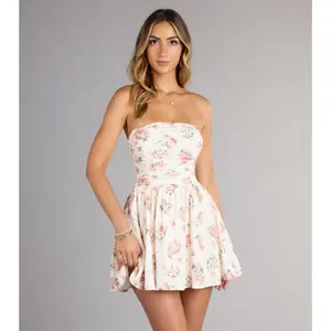 Pretty And Playful Floral Tie-Back Mini Dress
