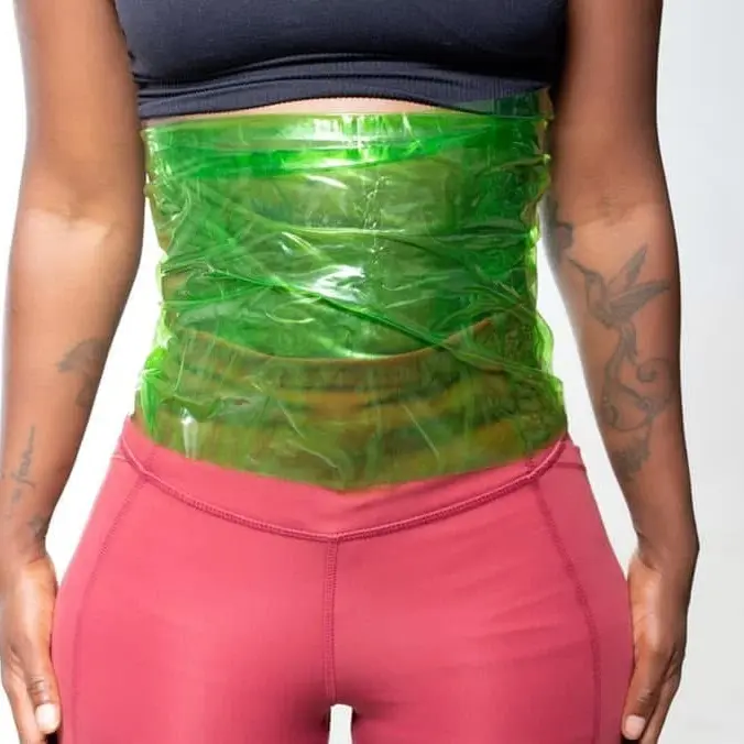 Sauna Sweat Waist Wrap - Waist Trainer Sweat Belt for Women, Workout Sweat Enhancer