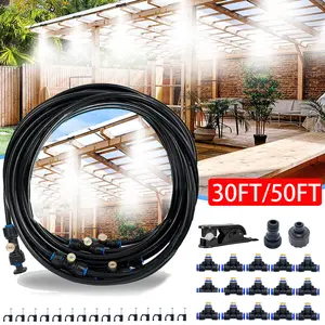 Drip Irrigation System, Drip Irrigation Kit Automatic Irrigation System for Garden, Adjustable Garden Watering Misting System for Greenhouse, Yard, Lawn, Plant