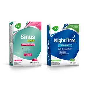 AXIV PACK: SINUS SEVERE 24 (1 BOX) + NIGHTIME 24 (1 BOX) Healthcare Vitamin Supplement