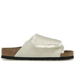 Birkenstock Unisex Solana Shearling Slide Stussy Bone, from StockX