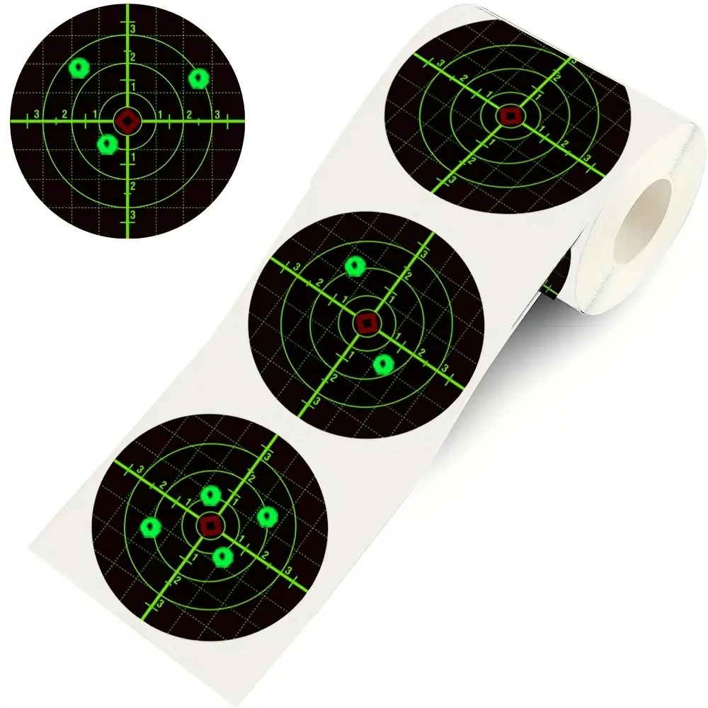 VIGEROSO 6-Inch Reactive Splatter Shooting Targets, Self-Adhesive Paper Targets on a Roll for Adults, Indoor/Outdoor Range Practice (100/200pcs), Target