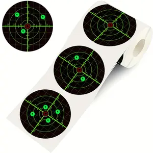 VIGEROSO 100/200pcs 6-Inch Reactive Splatter Shooting Paper Target Stickers, Self-Adhesive Target Roll for Indoor & Outdoor Shooting Ranges