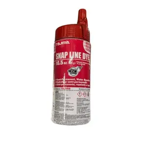 TAJIMA Marking Chalk - Dark Red 10.5 oz (300g) Semi Permanent Snap-Line Dye with Durable Bottle & Easy-Fill Nozzle - PLC3-DR300