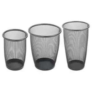 Safco Products Company SAF9717BL Steel Mesh Wastebasket- 5 Gallon- 13in.x14-.50in.- Black