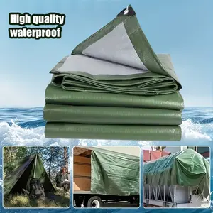 Waterproof Fabric, Tear Resistant Material with Reinforced Punched Rings, Outdoor Backyard Garden Patio Pool Platform Tent Accessories, Waterproof Tarp