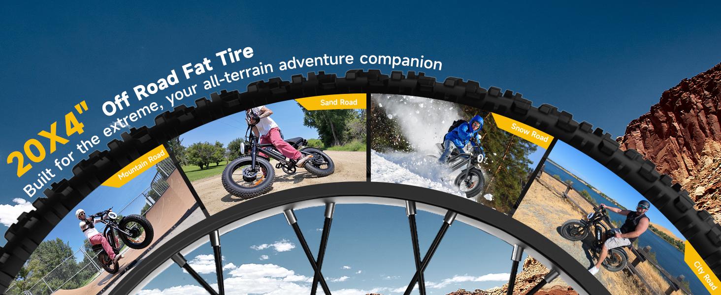 HiKeep K6-T Electric Bike for Adults - 16/20 Inch Fat Tire Ebike, 750W/Peak 1500W Motor Ebike, 48V15.6AH Detachable Battery, 4 Riding Modes Electric Dirt Bike HiKeep K6-T Electric Bike for Adults - 16/20 Inch Fat Tire Ebike, 750W/Peak 1500W Motor Ebike, 48V15.6AH Detachable Battery, 4 Riding Modes Electric Dirt Bike