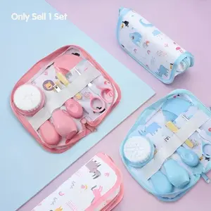 Baby Care Kit with Storage Bag, 6 Counts/set Portable Travel Baby Care Kit, Baby Supply Kit, Newborn Baby Essentials, Brushes, Combs, Toenail Trimmer, Fingernail Cutter