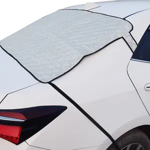 HOMEYA Rear Windshield Snow Cover, Windshield Cover for Ice and Snow with 3 Layers Protection Magnetic Frost Protector, All Weather Back Window Automotive Accessories, Fits Most Cars Trucks Suvs Vans