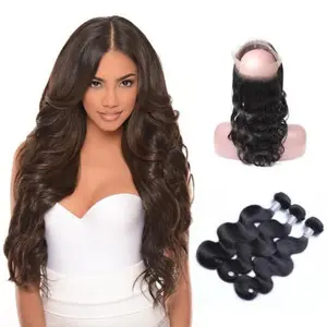 Premium Body Wave 360 Frontal and 3 Bundle Set