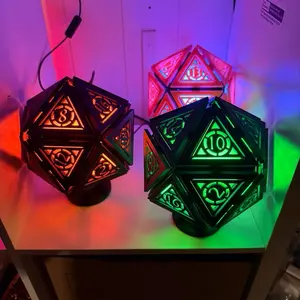 D20 Dungeons and Dragons Dice Lamp - Perfect for Gaming and Role-Playing Enhances Immersive Sessions with Unique Ambiance