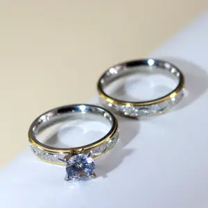 2 matte gold tone women's rings, suitable for everyday wear, holiday gifts