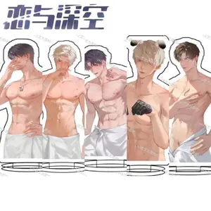 Anime Love and Deepspace Sylus Rafayel Caleb Cosplay Acrylic Stand Xavier Q Version Figure Standing Desk Decoration Gift